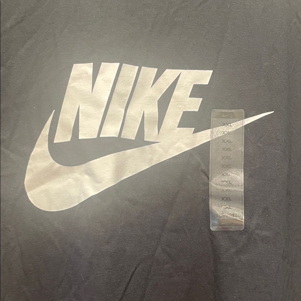 Nike Men's Black Tee with White Logo - Picture 2 of 5